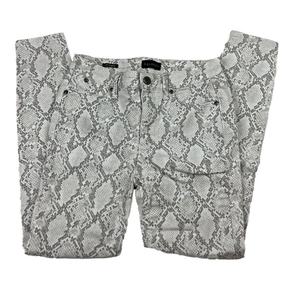 Talbots Stretch Denim Snake Skin Print Jeggings Size 0P Skinny Jean Leggings - Picture 1 of 15